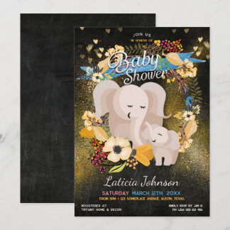 Baby Mama Olifant Bloemen Boho Baby shower