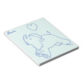 Baby mammoet geeuwen notitieblok (Schuin)