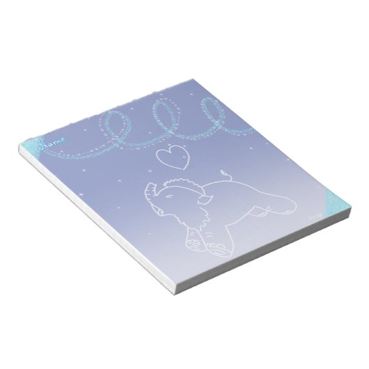 Baby mammoet geeuwen notitieblok (Schuin)