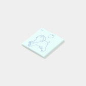 Baby mammoet geeuwen post-it® notes (Schuin)