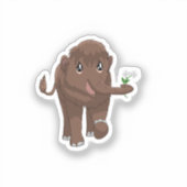 Baby Mammoet Mok Sticker (Voorkant)