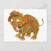 Baby Mammoth Briefkaart (Voorkant)