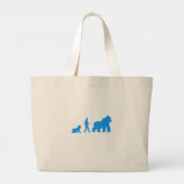Baby, Man naar Gorilla Grote Tote Bag (Achterkant)