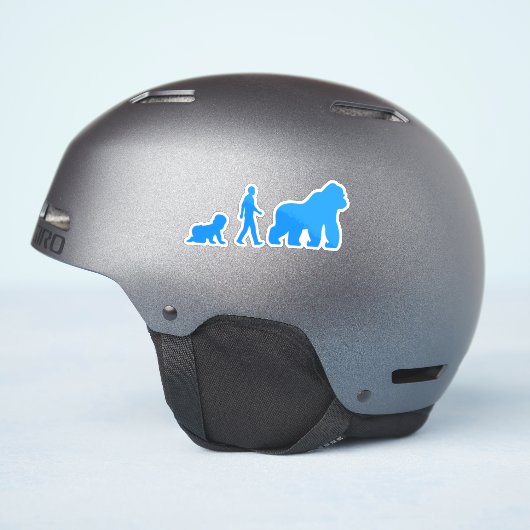 Baby, Man naar Gorilla Sticker (Helm Zijkant)