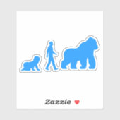 Baby, Man naar Gorilla Sticker (Vel)