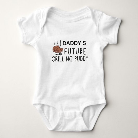 Baby-man vader toekomstige grillmaatje romper (Voorkant)