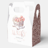 Baby Mand Baby shower Gliter Bedankdoosjes (Geopend)