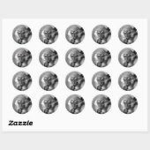 Baby Mangabey Monkey Ronde Sticker (Vel)