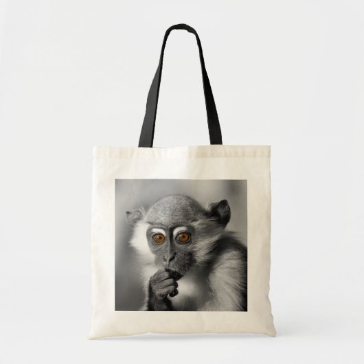 Baby Mangabey Monkey Tote Bag (Voorkant)