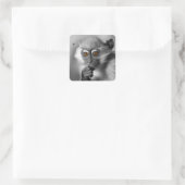 Baby Mangabey Monkey Vierkante Sticker (Tas)