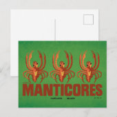 Baby Manticores  Grafisch Briefkaart (Voorkant / Achterkant)