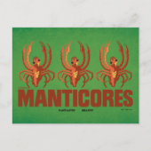 Baby Manticores Grafisch Briefkaart (Voorkant)