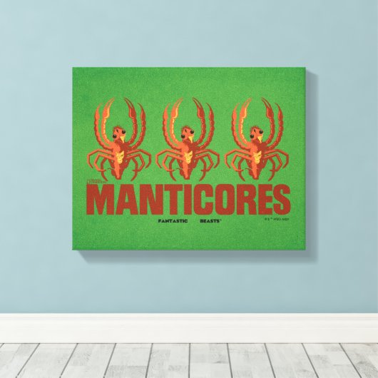 Baby Manticores Grafisch Canvas Afdruk (Insitu (Houten vloer))