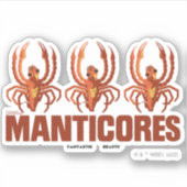 Baby Manticores Grafisch Sticker (Voorkant)