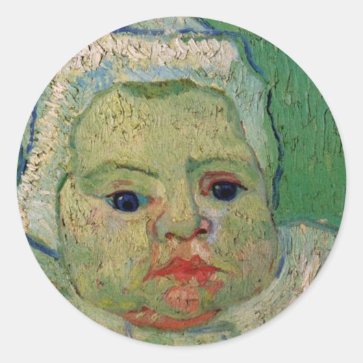 Baby Marcelle Roulin door Vincent van Gogh Ronde Sticker (Voorkant)