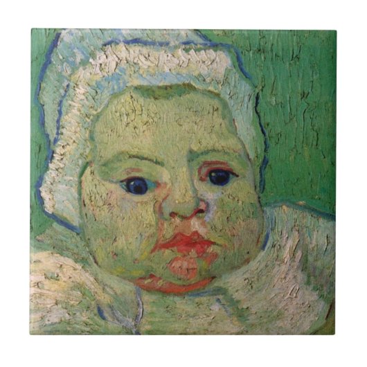 Baby Marcelle Roulin door Vincent van Gogh Tegeltje (Voorkant)