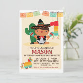 Baby Mariachi Heilige Guacamole Uitnodiging één ja (Staand voorkant)