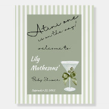 Baby Martini 'tini-één' Baby Shower Welkom