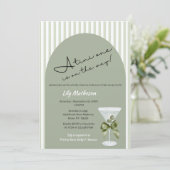 Baby Martini 'tini-one' Baby Shower Kaart (Staand voorkant)