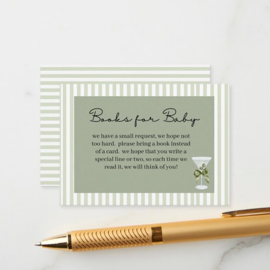 Baby Martini 'tini-one' Books for Baby Informatiekaartje (Voorkant / Achterkant in situ)