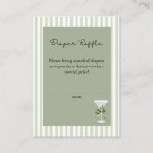 Baby Martini 'tini-one' Diaper Raffle Informatiekaartje (Voorkant)