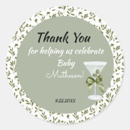 Baby Martini 'tini-one'  Ronde Sticker