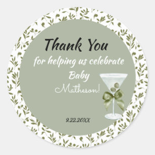 Baby Martini 'tini-one' Ronde Sticker
