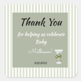 Baby Martini 'tini-one'  Vierkante Sticker