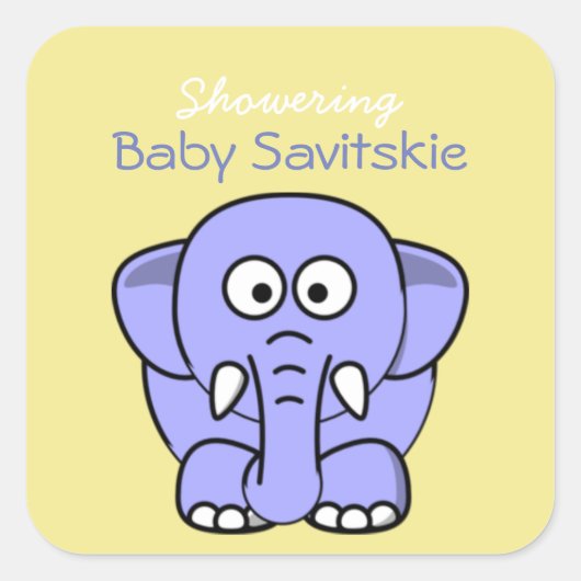 Baby Mason Jar Sticker - Geel Paars (Voorkant)