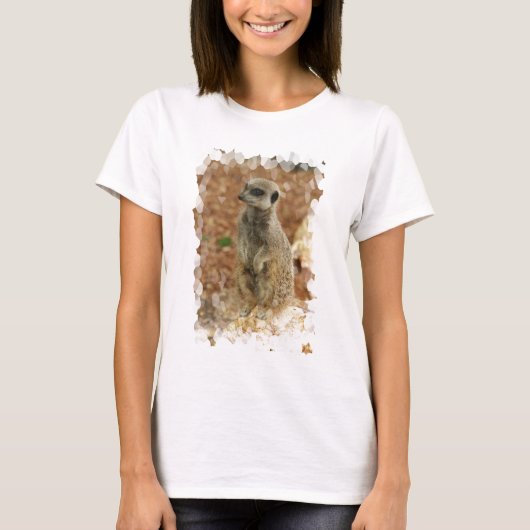Baby Meerkat Dames uitgerust met T-Shirt (Voorkant)