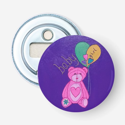 Baby meid button flesopener (Voorkant)