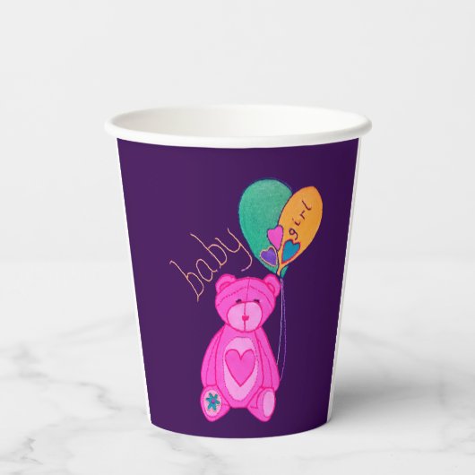 Baby meid papieren bekers (Achterkant)