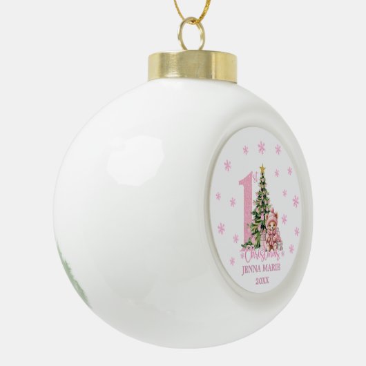 BABY MEISJE 1E KERST ORnament (Links)