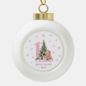 BABY MEISJE 1E KERST ORnament (Voorkant)