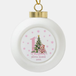 BABY MEISJE 1E KERST ORnament