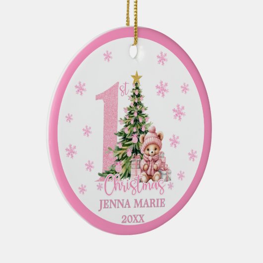 BABY MEISJE 1E KERST ORnament (Rechts)