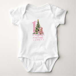 BABY MEISJE 1E KERST ROMPER