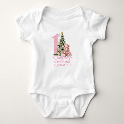 BABY MEISJE 1E KERST ROMPER (Voorkant)