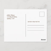 Baby meisje 1e verjaardag foto briefkaart (Achterkant)