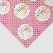 Baby Meisje 1e Verjaardagsdouche Prinses Katten Be Tissuepapier (Detail)