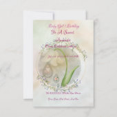 Baby Meisje 1sr Verjaardag Flat Kaart (Voorkant)