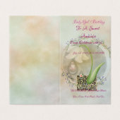 Baby Meisje 1sr Verjaardag Flat Kaart (Buitenkant ongevouwen)