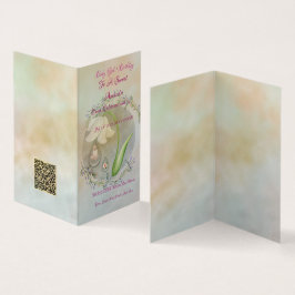 Baby Meisje 1sr Verjaardag Flat Kaart