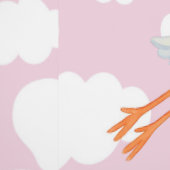 Baby Meisje Aankomst Kwekerij Decor Behang (Zoom)