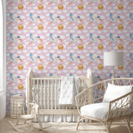Baby Meisje Aankomst Nursery Decoratie Behang