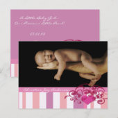 Baby meisje aankondiging - (Voorkant / Achterkant)