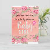 Baby Meisje Aankondiging (Staand voorkant)