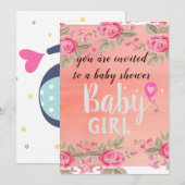 Baby Meisje Aankondiging (Voorkant / Achterkant)