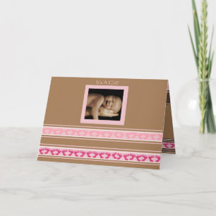 Baby Meisje Aankondiging Schattigee Baby Voeten Uw