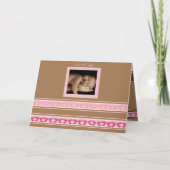 Baby Meisje Aankondiging Schattigee Baby Voeten Uw (Voorkant)